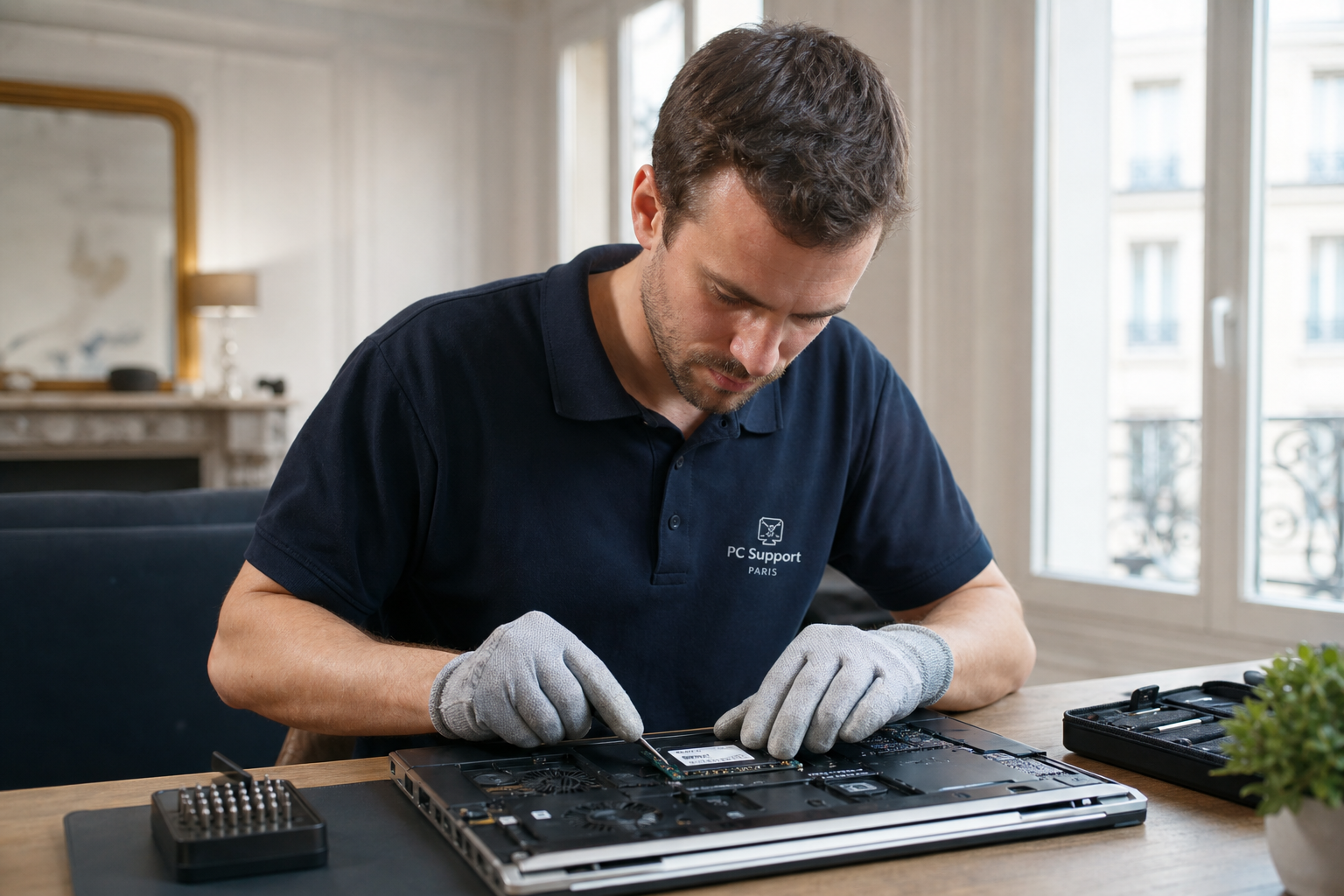 Installation d'un SSD dans un laptop chez un client