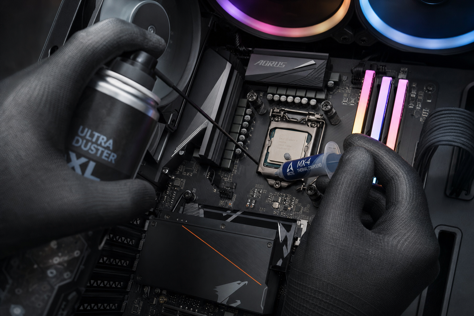 Nettoyage complet d'un PC de bureau et pâte thermique